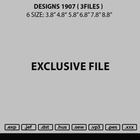 Design 1907 Embroidery 3 Files