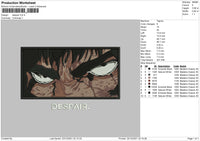 Despair Embroidery File 4 size