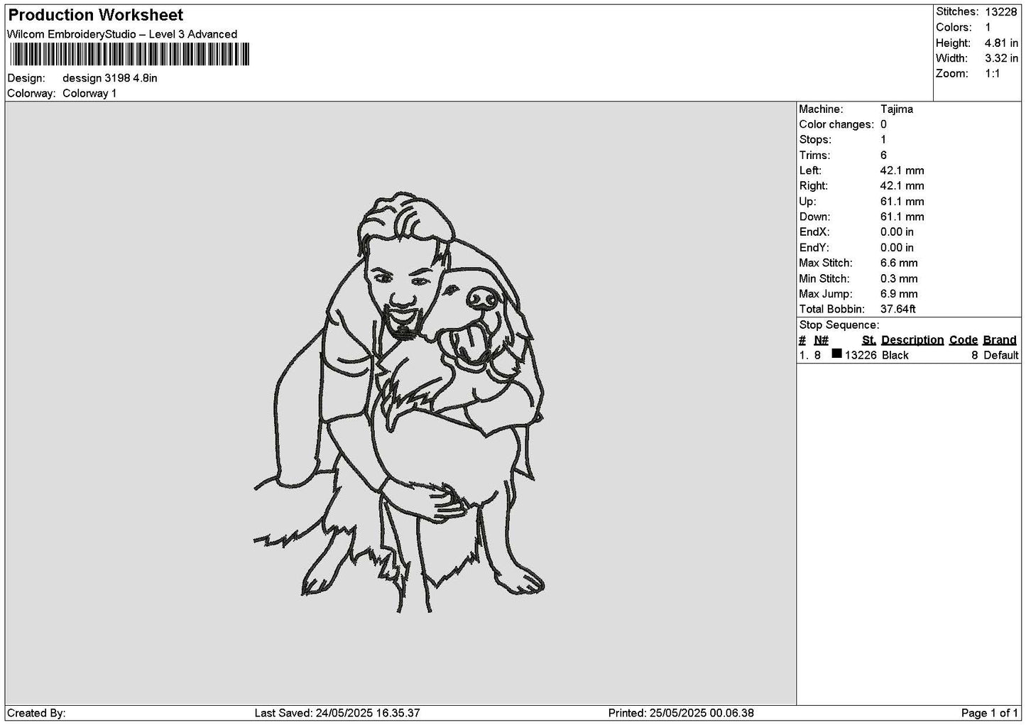Photoline 2505 Embroidery File 6 sizes