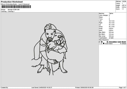 Photoline 2505 Embroidery File 6 sizes