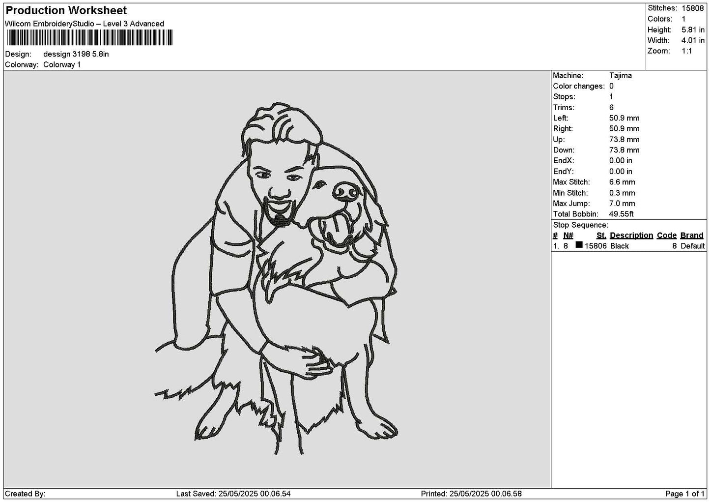 Photoline 2505 Embroidery File 6 sizes