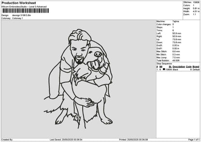 Photoline 2505 Embroidery File 6 sizes