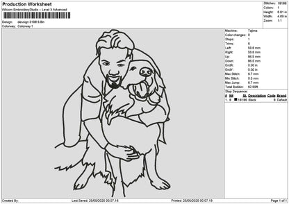 Photoline 2505 Embroidery File 6 sizes