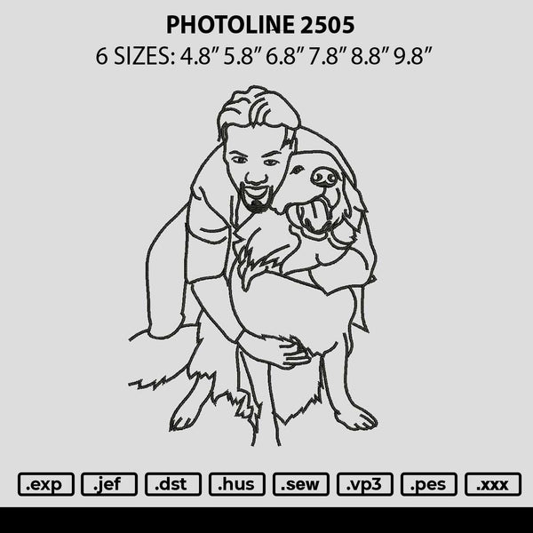 Photoline 2505 Embroidery File 6 sizes