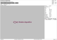Detain Aquatics V1 Embroidery File 4 size