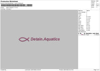 Detain Aquatics V1 Embroidery File 4 size