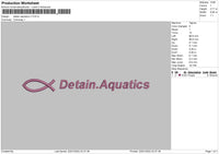 Detain Aquatics V1 Embroidery File 4 size