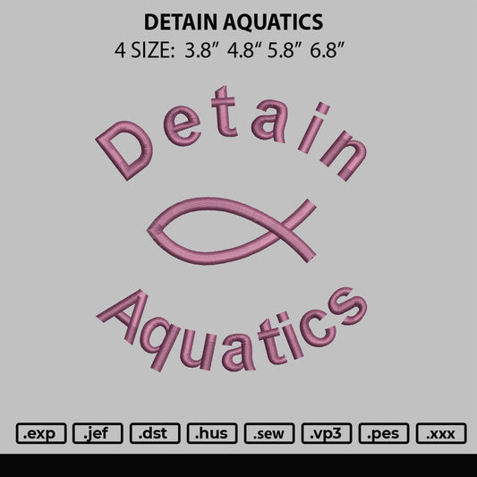 Detain Aquatics Embroidery File 4 size