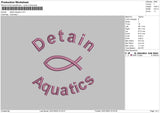 Detain Aquatics Embroidery File 4 size