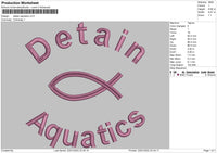Detain Aquatics Embroidery File 4 size