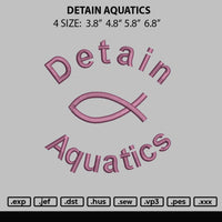Detain Aquatics Embroidery File 4 size