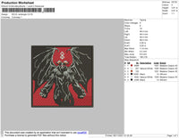 Devil Rectangle Embroidery File 4 size