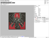 Devil Rectangle Embroidery File 4 size