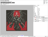 Devil Rectangle Embroidery File 4 size