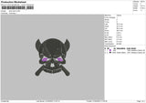 Devil Skull Embroidery File 6 sizes