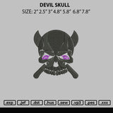 Devil Skull Embroidery File 6 sizes