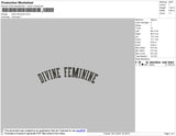 Devine Feminine Embroidery File 4 size