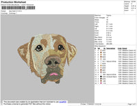 Dog Head V3 Embroidery File 4 size
