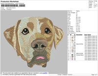 Dog Head V3 Embroidery File 4 size