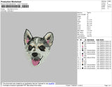Dog Head V5 Embroidery File 4 size