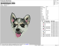 Dog Head V5 Embroidery File 4 size