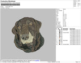 Dog Head V10 Embroidery File 4 size