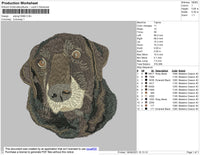 Dog Head V10 Embroidery File 4 size