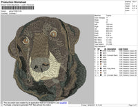 Dog Head V10 Embroidery File 4 size