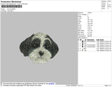Dog Head 011 Embroidery File 4 size