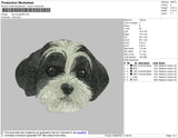 Dog Head 011 Embroidery File 4 size