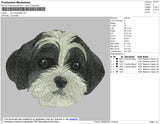 Dog Head 011 Embroidery File 4 size
