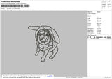 Dog Outline V4 Embroidery File 4 size