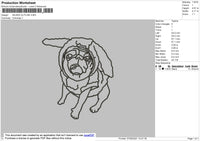 Dog Outline V4 Embroidery File 4 size