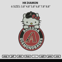 Hk Diamon Embroidery File 6 sizes