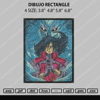 Dibujo Rectangle Embroidery File 4 size