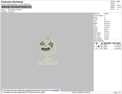 Diejobu Embroidery File 4 size