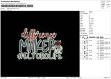 Difference Embroidery File 6 sizes