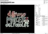 Difference Embroidery File 6 sizes