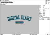 Digitialtext 1505 Embroidery File 6 sizes