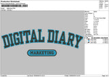 Digitialtext 1505 Embroidery File 6 sizes