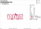 D Pink Butterflies Embroidery File 6 sizes