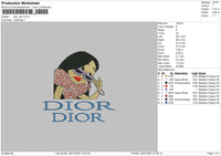 Dior Dior Leoprad Embroidery File 4 Size