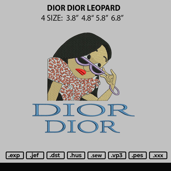 Dior Dior Leoprad Embroidery File 4 Size