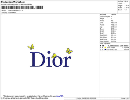 Dior Butterfly v2