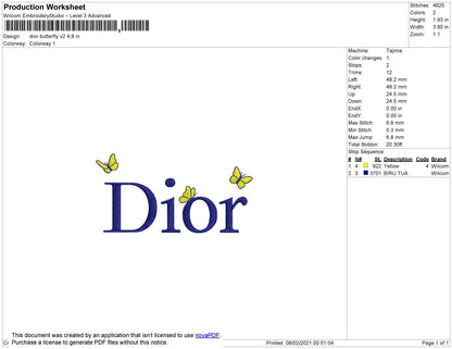Dior Butterfly v2
