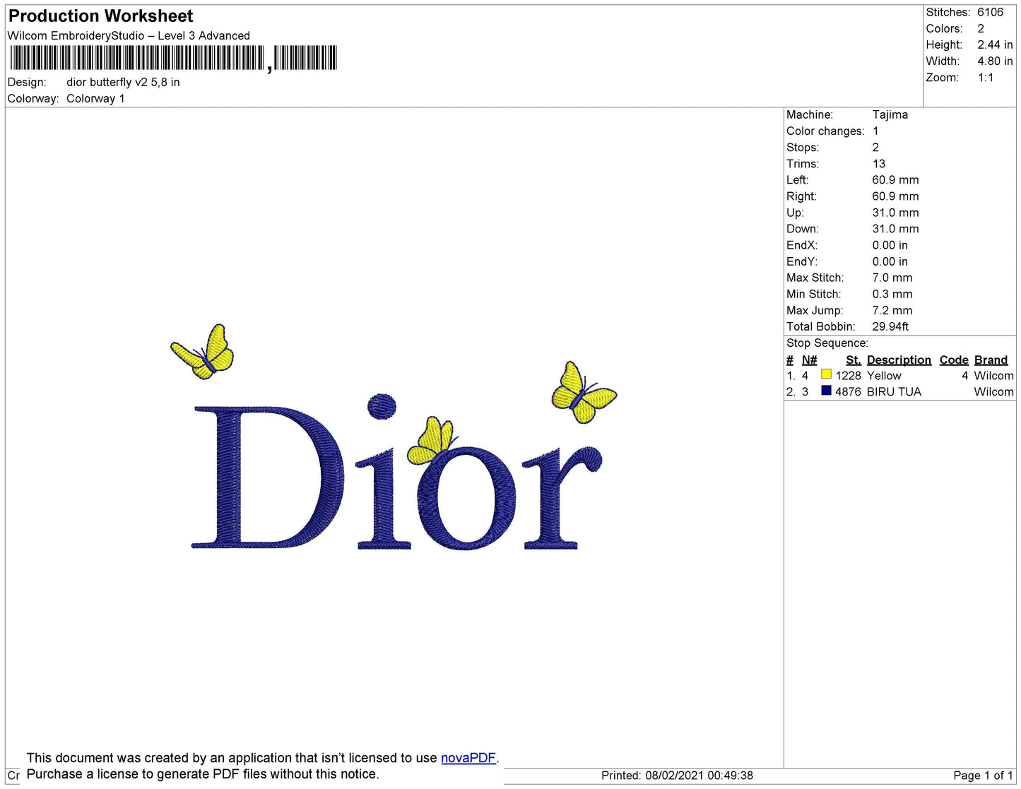 Dior Butterfly v2
