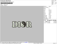 Dior BW Embroidery File 4 size
