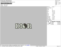 Dior BW Embroidery File 4 size