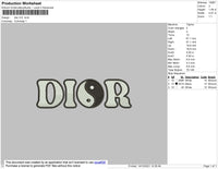 Dior BW Embroidery File 4 size