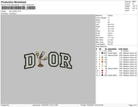 Dior Candle Embroidery File 4 size